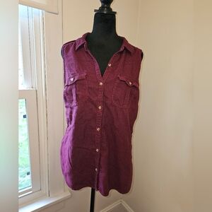 Sleeves button down red and blue checkered shirt size XL